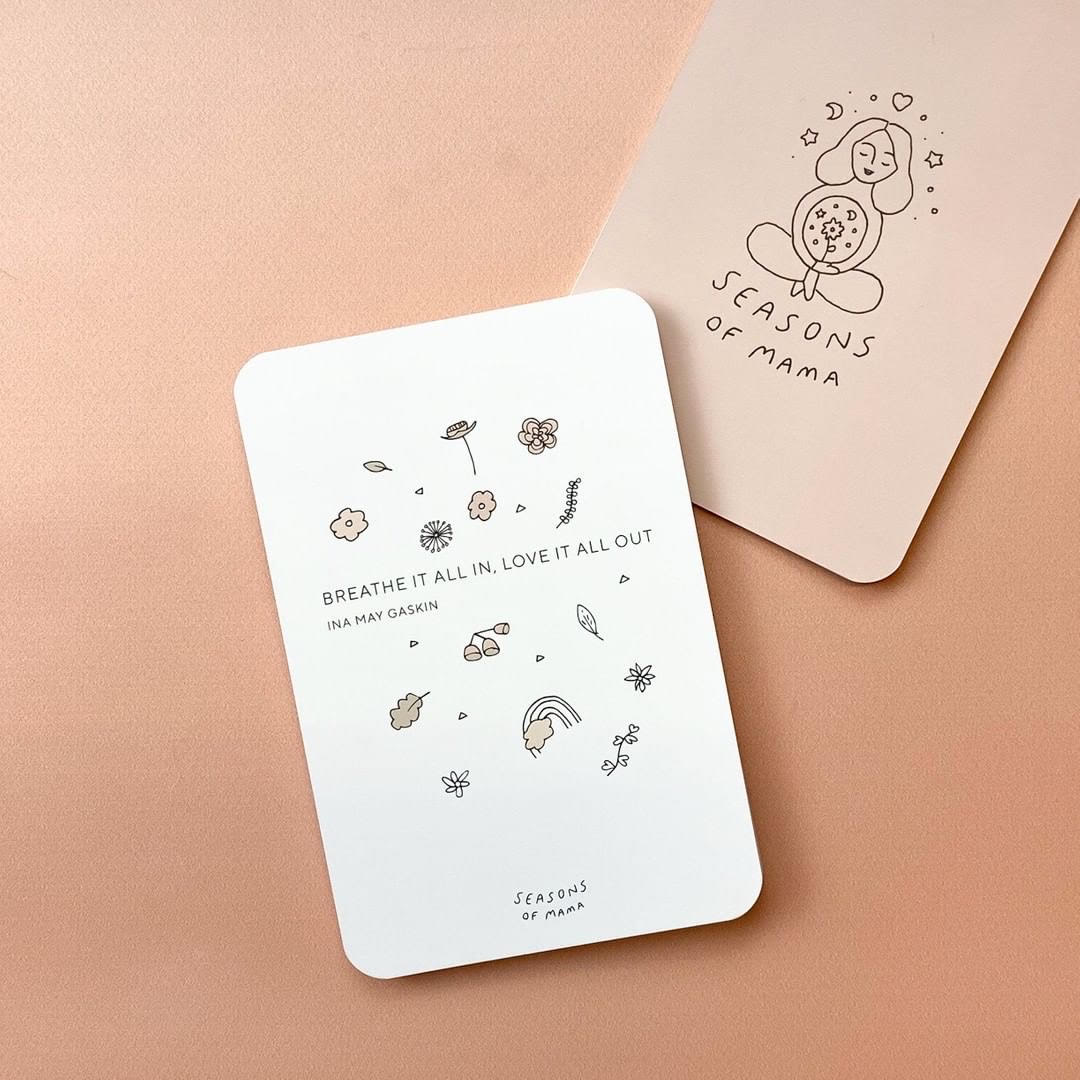 Affirmation cards for new mothers with calming designs